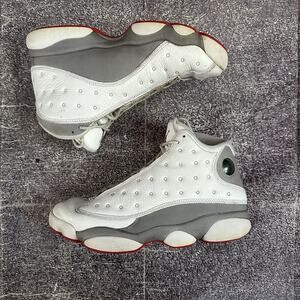 Men's 2023 Nike Air Jordan 13 Retro Wolf Grey Gray White Red Sz 8.5 (414571-160)